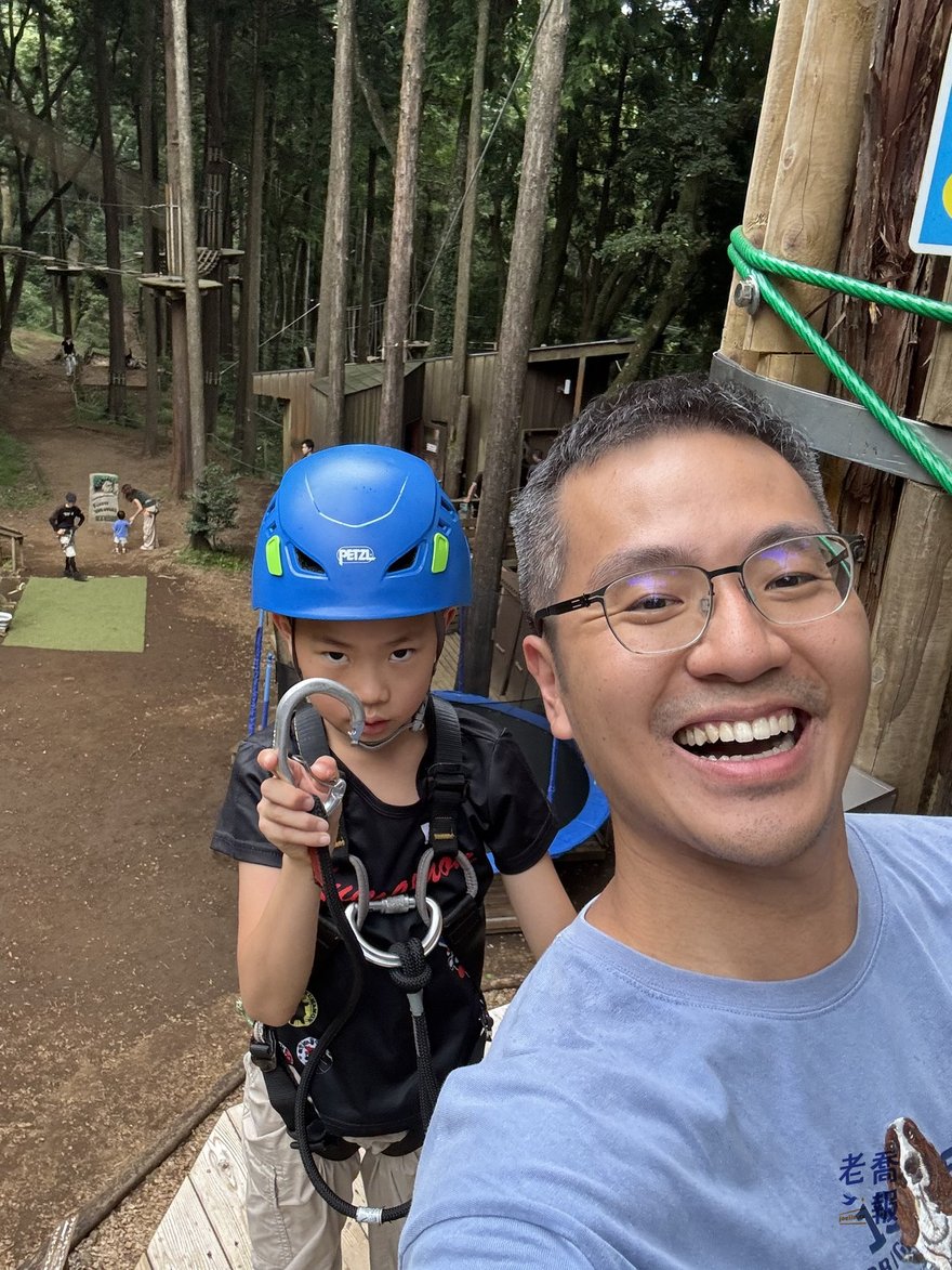 老喬在 Forest Adventure 箱根走樹上關卡