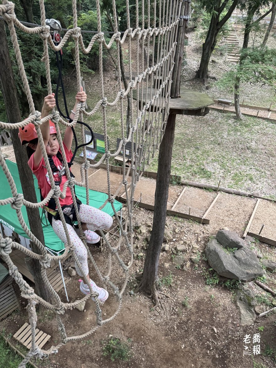 Forest Adventure 箱根底下懸空而會晃動的高難度關卡
